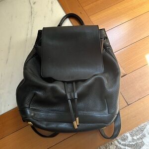 Rag and Bone black mini leather backpack